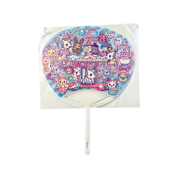 Tokidoki Hand Fans Unicorno Donutella Cactus Cute Colorful Designs Lot of 4 NEW - Picture 5 of 9